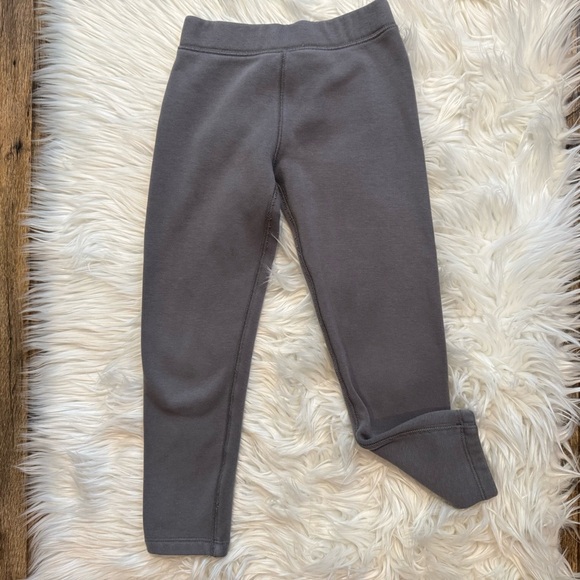 Primary Girls Gray Cozy Fleece Lined Leggings Size 7 - Picture 1 of 5